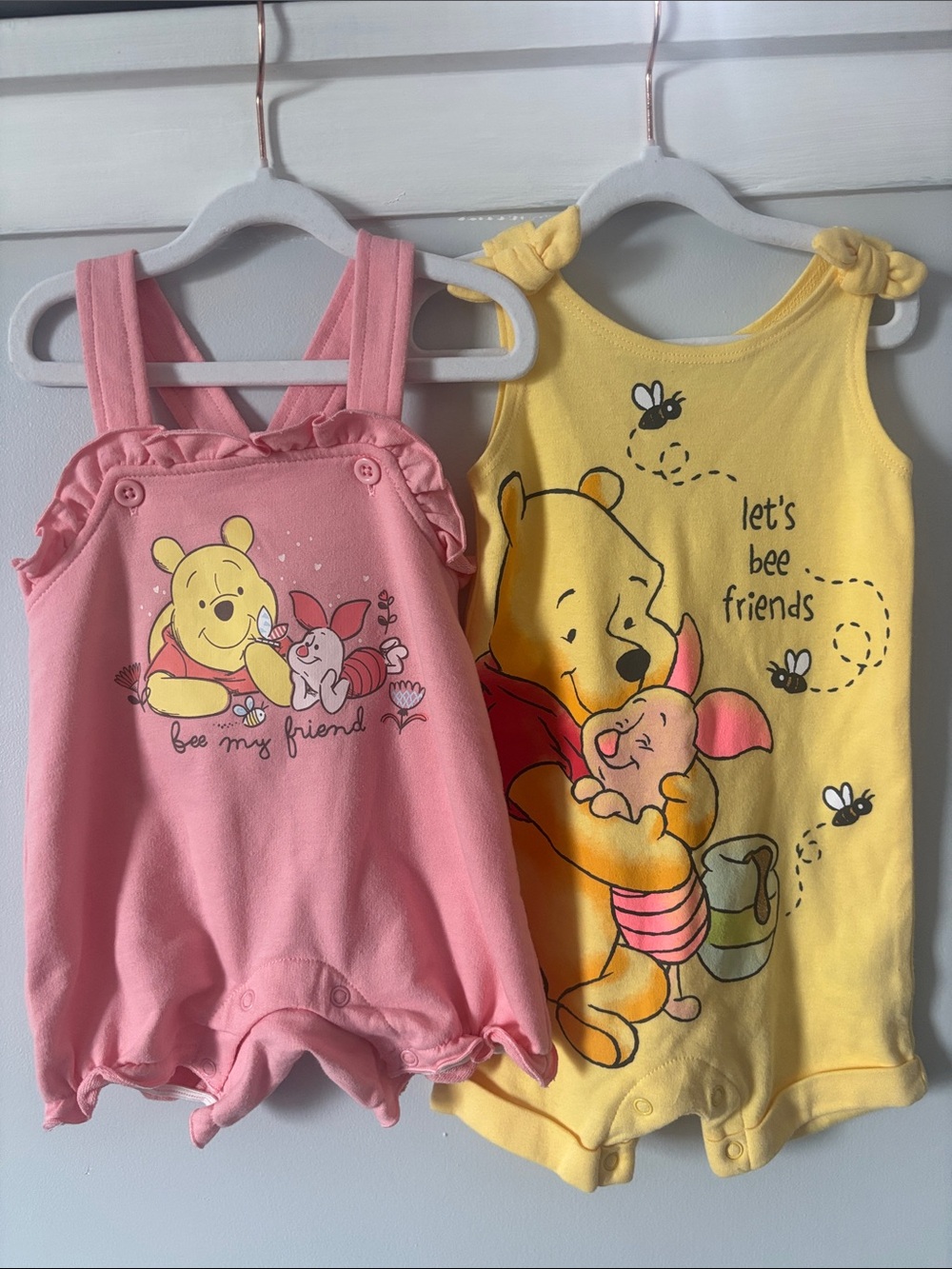 Two Winnie the Pooh & Piglet Baby Rompers